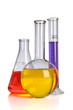 Laboratory Glassware Over white