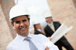 Male engineer at a construction site