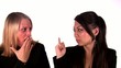 One woman with a wagging finger (1080i/PAL)