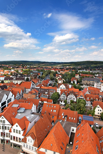 Foto: Blick auf Altstadt in Hameln, Deutschland Blick auf Altstadt in Hameln, Deutschland