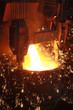 red-hot molten steel