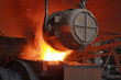 red-hot molten steel