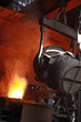 red-hot molten steel