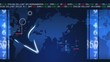 Animated world market flows background