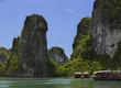 Tourist Junks in Halong Bay, Vietnam. Tourist Junks in Halong Bay, Vietnam.