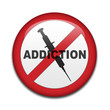 Señal prohibido ADDICTION