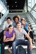 Group of happy young people at university Group of happy young people at university