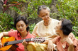 Active and healthy Asian senior woman with daughter Active and healthy Asian senior woman with daughter