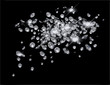 Diamonds on black surface made in vector