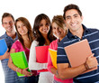 Happy group of students