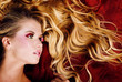 portrait of a beautiful girl with long golden hair portrait of a beautiful girl with long golden hair