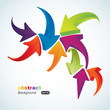 Colorful 3d vector arrows set Colorful 3d vector arrows set