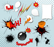 Big set of comic elements for your design Big set of comic elements for your design