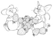Mäuse, Maus, Erdbeeren, Ratte, Ratten, Obst, Essen