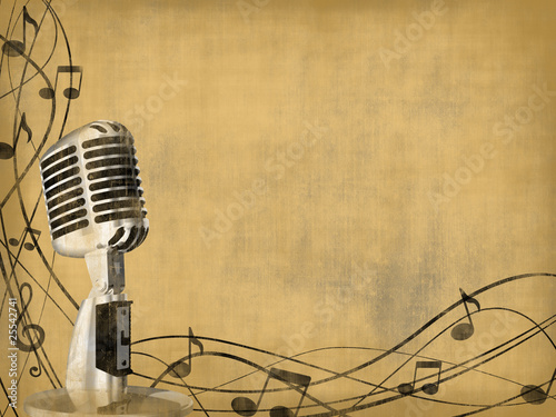 Illustration: Microphone vintage Microphone vintage
