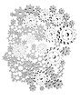 Man Machine. 3d silhouette of a man made of cogs. Man Machine. 3d silhouette of a man made of cogs.