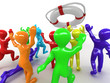 Group of people and lifebouy