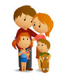 Vector: Happy loving family Happy loving family