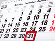 Photos : Last day of the 2010 year. 31 december. paper calendar.