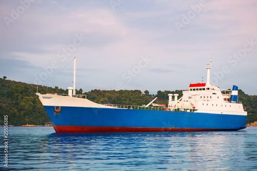 Small ferry cargo ship