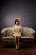 Luxurious glamorous models in gold Luxurious glamorous models in gold