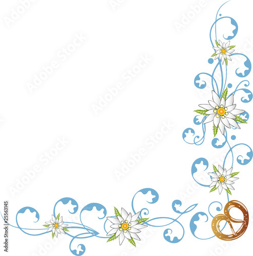 Vector: Oktoberfest, Ranke, Edelweiß, Brezel Oktoberfest, Ranke, Edelweiß, Brezel