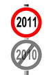 Illustration: Jahreszahlen Schild 2011 Jahreszahlen Schild 2011