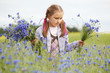 Little girl picking flowers Little girl picking flowers