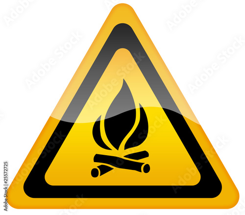 Illustration: No open fire sign No open fire sign