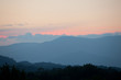 Smoky mountains sunset