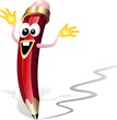 Matita Divertente-Funny Cartoon Pencil-Vector
