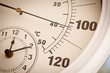 Round Thermometer Showing Over 100 Degrees