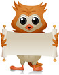 Owl With Open Scroll Owl With Open Scroll