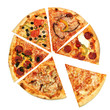pizza slices on white background pizza slices on white background