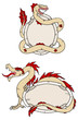 Vector heraldic monsters