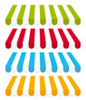 Colored awnings
