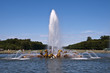 Le bassin d'Apollon en eau au château de Versailles - France