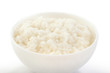 rice pudding in white bowl close-up