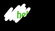 Video: Animation with hello sign on black Animation with hello sign on black
