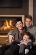 Happy family at home
