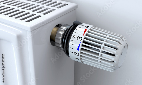 Illustration: Radiator with thermostat Radiator with thermostat