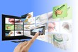 Interactive television conceptual illustration