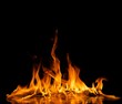 Fire flames reflected in water Fire flames reflected in water
