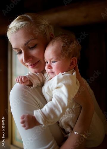Young mother with her lovely baby