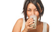 Pretty girl with a glass of milk Pretty girl with a glass of milk