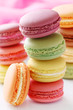 Colorful macaroons isolated on white background