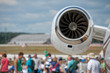 jet aircraft on display at an airshow
