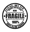 Grunge rubber stamp with the text fragile