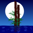tree in water vector illustration