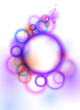Vector radial multicolored design